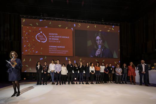 Cérémonie de remise du prix des professionnel, avec les lauréats du Prix Fondation Cognacq-Jay au Centquatre-Paris, en 2018