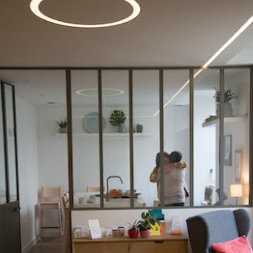 Salle principale de L'Atelier, établissement de mieux -être pour les personnes touchées par le cancer, Paris 6e